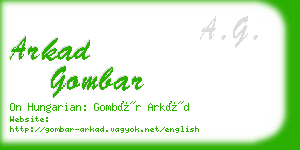 arkad gombar business card